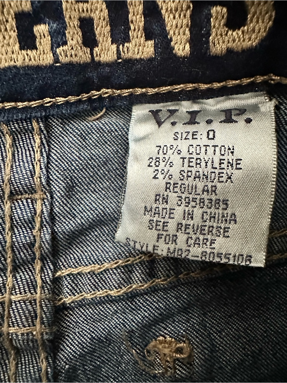 VIP Distressed Low Rise Skinny Jeans - Picture 3 of 7